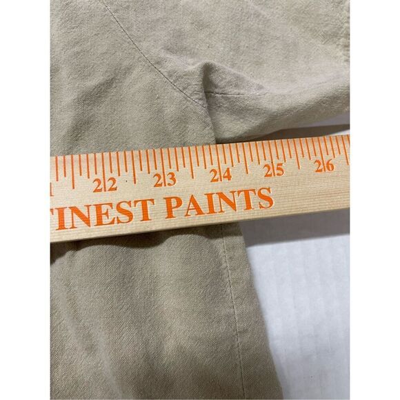 Bear Back Buckmaster Button Down Men's Medium Tan Short Sleeve Shirt A18 - Picture 6 of 7